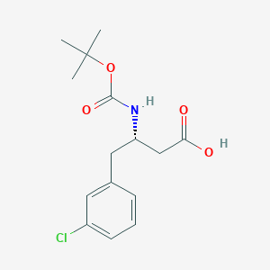 molecular formula C15H20ClNO4 B112393 (S)-3-((叔丁氧羰基)氨基)-4-(3-氯苯基)丁酸 CAS No. 270596-39-9