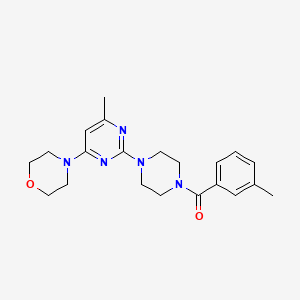 molecular formula C21H27N5O2 B11239596 4-{6-Methyl-2-[4-(3-methylbenzoyl)piperazin-1-yl]pyrimidin-4-yl}morpholine 
