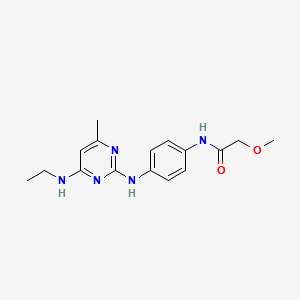 molecular formula C16H21N5O2 B11239694 N-(4-{[4-(ethylamino)-6-methylpyrimidin-2-yl]amino}phenyl)-2-methoxyacetamide 