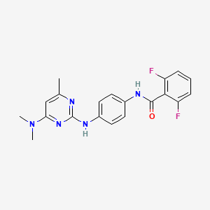 molecular formula C20H19F2N5O B11240163 N-(4-{[4-(dimethylamino)-6-methylpyrimidin-2-yl]amino}phenyl)-2,6-difluorobenzamide 