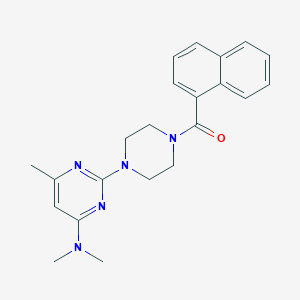 molecular formula C22H25N5O B11240361 N,N,6-Trimethyl-2-[4-(naphthalene-1-carbonyl)piperazin-1-YL]pyrimidin-4-amine 