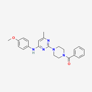 molecular formula C23H25N5O2 B11240371 2-(4-benzoylpiperazin-1-yl)-N-(4-methoxyphenyl)-6-methylpyrimidin-4-amine 