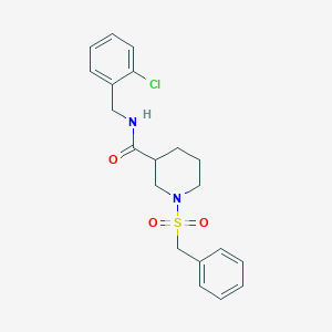 molecular formula C20H23ClN2O3S B11240627 1-(benzylsulfonyl)-N-(2-chlorobenzyl)piperidine-3-carboxamide 