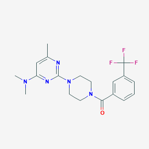 molecular formula C19H22F3N5O B11240728 N,N,6-trimethyl-2-{4-[3-(trifluoromethyl)benzoyl]piperazin-1-yl}pyrimidin-4-amine 