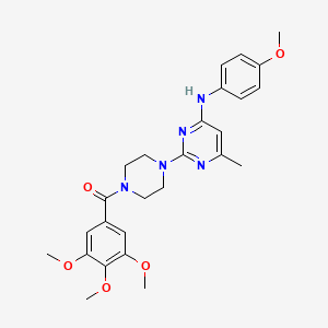 molecular formula C26H31N5O5 B11240731 N-(4-methoxyphenyl)-6-methyl-2-[4-(3,4,5-trimethoxybenzoyl)piperazin-1-yl]pyrimidin-4-amine 