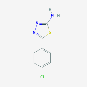 molecular formula C8H6ClN3S B112409 5-(4-Chlorophenyl)-1,3,4-thiadiazol-2-amine CAS No. 28004-62-8