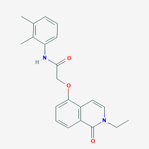 molecular formula C21H22N2O3 B11240987 N-(2,3-dimethylphenyl)-2-((2-ethyl-1-oxo-1,2-dihydroisoquinolin-5-yl)oxy)acetamide 