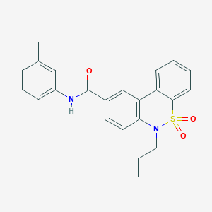 molecular formula C23H20N2O3S B11241057 6-allyl-N-(3-methylphenyl)-6H-dibenzo[c,e][1,2]thiazine-9-carboxamide 5,5-dioxide 