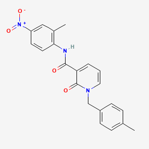 molecular formula C21H19N3O4 B11241093 N-(2-methyl-4-nitrophenyl)-1-(4-methylbenzyl)-2-oxo-1,2-dihydropyridine-3-carboxamide 