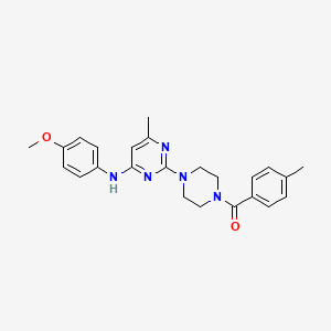 molecular formula C24H27N5O2 B11241186 N-(4-methoxyphenyl)-6-methyl-2-[4-(4-methylbenzoyl)piperazin-1-yl]pyrimidin-4-amine 