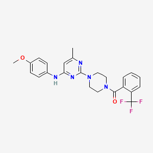 molecular formula C24H24F3N5O2 B11241525 N-(4-methoxyphenyl)-6-methyl-2-{4-[2-(trifluoromethyl)benzoyl]piperazin-1-yl}pyrimidin-4-amine 