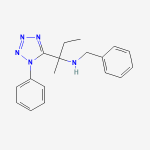 molecular formula C18H21N5 B11241691 N-benzyl-2-(1-phenyl-1H-tetrazol-5-yl)butan-2-amine 