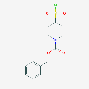 molecular formula C13H16ClNO4S B112421 苄基4-(氯磺酰基)哌啶-1-羧酸酯 CAS No. 287953-54-2