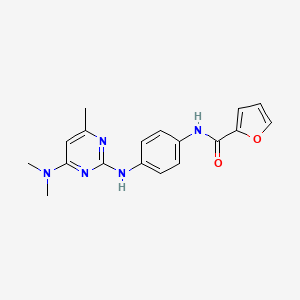 molecular formula C18H19N5O2 B11242496 N-(4-{[4-(Dimethylamino)-6-methylpyrimidin-2-YL]amino}phenyl)furan-2-carboxamide 