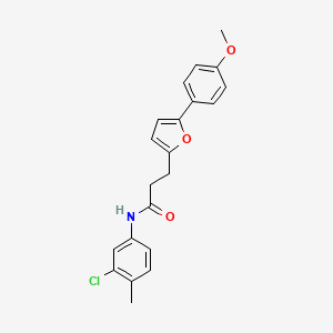 molecular formula C21H20ClNO3 B11243012 N-(3-chloro-4-methylphenyl)-3-[5-(4-methoxyphenyl)furan-2-yl]propanamide 