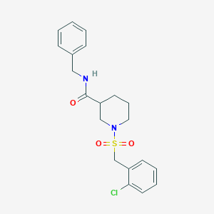 molecular formula C20H23ClN2O3S B11243036 N-benzyl-1-[(2-chlorobenzyl)sulfonyl]piperidine-3-carboxamide 