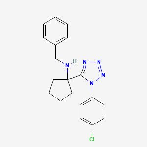 molecular formula C19H20ClN5 B11243185 N-benzyl-1-[1-(4-chlorophenyl)-1H-tetrazol-5-yl]cyclopentanamine 