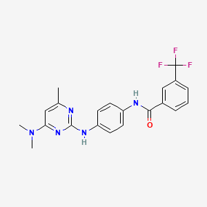 molecular formula C21H20F3N5O B11243402 N-(4-{[4-(dimethylamino)-6-methylpyrimidin-2-yl]amino}phenyl)-3-(trifluoromethyl)benzamide 