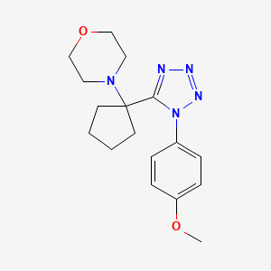 molecular formula C17H23N5O2 B11243924 4-{1-[1-(4-methoxyphenyl)-1H-tetrazol-5-yl]cyclopentyl}morpholine 