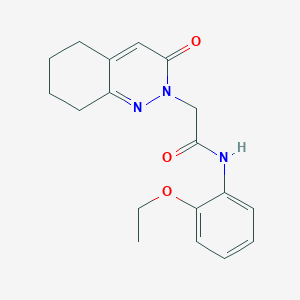 molecular formula C18H21N3O3 B11244181 N-(2-ethoxyphenyl)-2-(3-oxo-5,6,7,8-tetrahydrocinnolin-2(3H)-yl)acetamide 