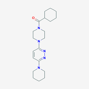 molecular formula C20H31N5O B11244576 3-(4-Cyclohexanecarbonylpiperazin-1-YL)-6-(piperidin-1-YL)pyridazine 