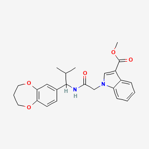 molecular formula C25H28N2O5 B11244771 methyl 1-(2-{[1-(3,4-dihydro-2H-1,5-benzodioxepin-7-yl)-2-methylpropyl]amino}-2-oxoethyl)-1H-indole-3-carboxylate 
