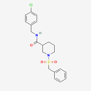 molecular formula C20H23ClN2O3S B11244934 1-(benzylsulfonyl)-N-(4-chlorobenzyl)piperidine-3-carboxamide 