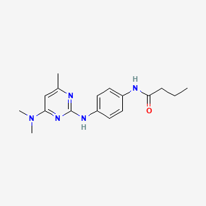 molecular formula C17H23N5O B11245005 N-(4-{[4-(dimethylamino)-6-methylpyrimidin-2-yl]amino}phenyl)butanamide 