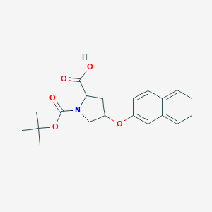molecular formula C20H23NO5 B112454 (2S,4S)-1-(Tert-butoxycarbonyl)-4-(2-naphthyloxy)-2-pyrrolidinecarboxylic acid CAS No. 317357-42-9