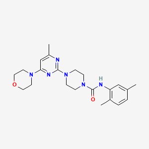 molecular formula C22H30N6O2 B11246016 N-(2,5-dimethylphenyl)-4-(4-methyl-6-morpholinopyrimidin-2-yl)piperazine-1-carboxamide 
