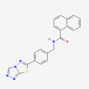 molecular formula C21H15N5OS B11246385 N-(4-[1,2,4]triazolo[3,4-b][1,3,4]thiadiazol-6-ylbenzyl)-1-naphthamide 