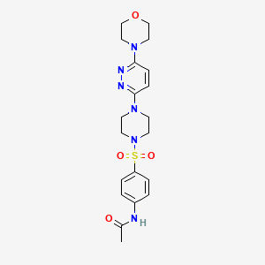 molecular formula C20H26N6O4S B11246719 N-(4-((4-(6-morpholinopyridazin-3-yl)piperazin-1-yl)sulfonyl)phenyl)acetamide 