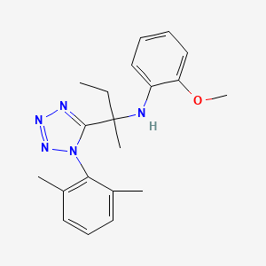 molecular formula C20H25N5O B11247004 N-{2-[1-(2,6-dimethylphenyl)-1H-tetrazol-5-yl]butan-2-yl}-2-methoxyaniline 