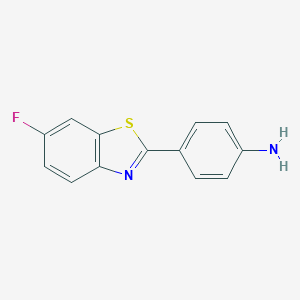 molecular formula C13H9FN2S B112471 2-(4-氨基苯基)-6-氟苯并噻唑 CAS No. 328087-15-6