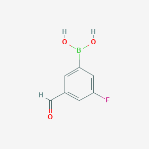 molecular formula C7H6BFO3 B112473 3-Fluoro-5-formylphenylboronic acid CAS No. 328956-60-1