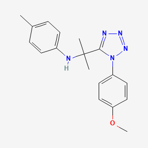 molecular formula C18H21N5O B11247322 N-{2-[1-(4-methoxyphenyl)-1H-tetrazol-5-yl]propan-2-yl}-4-methylaniline 
