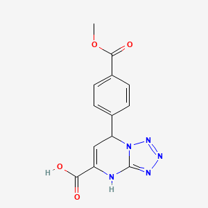 molecular formula C13H11N5O4 B11247624 7-[4-(Methoxycarbonyl)phenyl]-4,7-dihydrotetrazolo[1,5-a]pyrimidine-5-carboxylic acid 