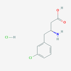 molecular formula C10H13Cl2NO2 B112479 (R)-3-Amino-4-(3-chlorophenyl)butanoic acid hydrochloride CAS No. 331763-55-4