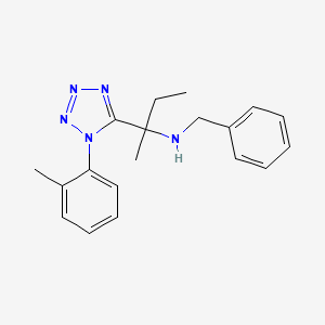molecular formula C19H23N5 B11248169 N-benzyl-2-[1-(2-methylphenyl)-1H-tetrazol-5-yl]butan-2-amine 