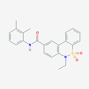 molecular formula C23H22N2O3S B11248176 N-(2,3-dimethylphenyl)-6-ethyl-6H-dibenzo[c,e][1,2]thiazine-9-carboxamide 5,5-dioxide 