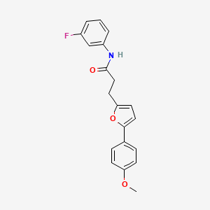 molecular formula C20H18FNO3 B11248358 N-(3-fluorophenyl)-3-[5-(4-methoxyphenyl)furan-2-yl]propanamide 