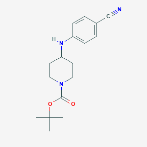 molecular formula C17H23N3O2 B112488 1-Boc-4-[(4-cyanophenyl)amino]-piperidine CAS No. 333986-52-0