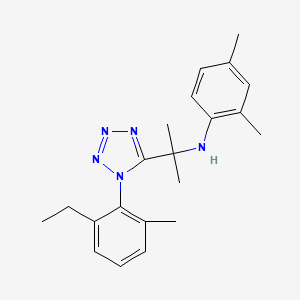 molecular formula C21H27N5 B11248973 N-{2-[1-(2-ethyl-6-methylphenyl)-1H-tetrazol-5-yl]propan-2-yl}-2,4-dimethylaniline 