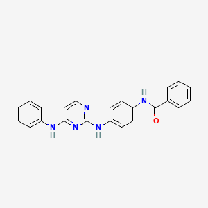 molecular formula C24H21N5O B11249002 N-(4-{[4-Methyl-6-(phenylamino)pyrimidin-2-YL]amino}phenyl)benzamide 