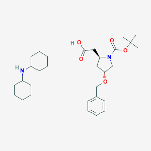 molecular formula C30H48N2O5 B112493 (2S,4R)-1-Boc-4-benzyloxy-pyrrolidine-2-acetic acid (dicyclohexylammonium) salt CAS No. 336182-09-3