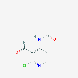 molecular formula C11H13ClN2O2 B112495 N-(2-Chloro-3-formylpyridin-4-yl)pivalamide CAS No. 338452-91-8