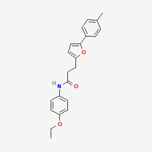 molecular formula C22H23NO3 B11249587 N-(4-ethoxyphenyl)-3-[5-(4-methylphenyl)furan-2-yl]propanamide 