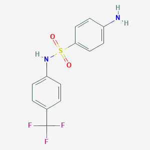 molecular formula C13H11F3N2O2S B112496 4-amino-N-[4-(trifluoromethyl)phenyl]benzenesulfonamide CAS No. 339-42-4