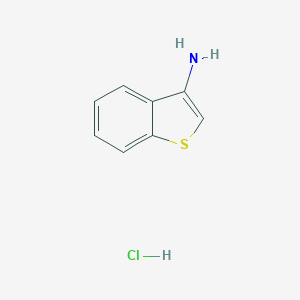 molecular formula C8H8ClNS B112497 苯并[b]噻吩-3-胺盐酸盐 CAS No. 3394-36-3