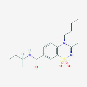 molecular formula C17H25N3O3S B11249727 N-(butan-2-yl)-4-butyl-3-methyl-4H-1,2,4-benzothiadiazine-7-carboxamide 1,1-dioxide 
